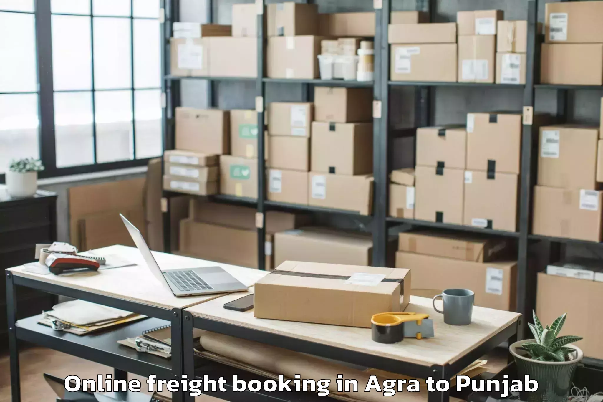 Easy Agra to Punjab Online Freight Booking Booking